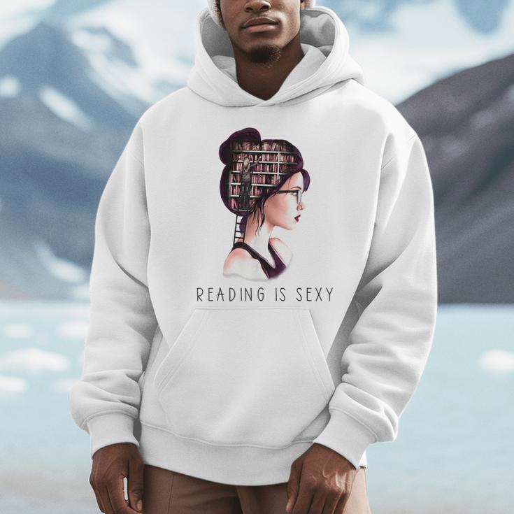 Lesen Is Sexy Goth Girl Books Men Hoodie