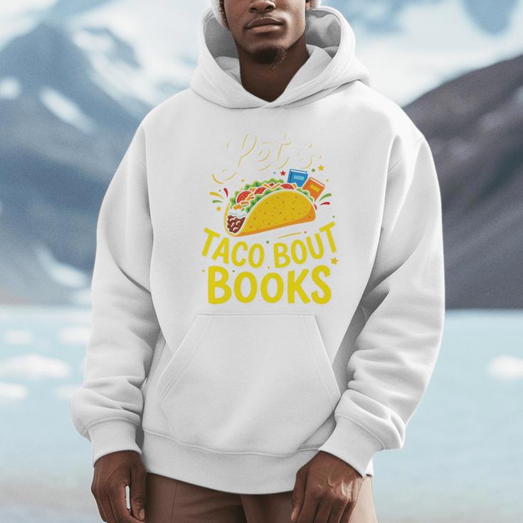 Let's Taco About Books Mexican Pun Bookworm Premium Tri-Blend Men Hoodie