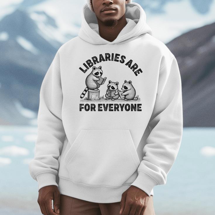 Libraries Are For Everyone Read Banned Book Librarian Reader Men Hoodie