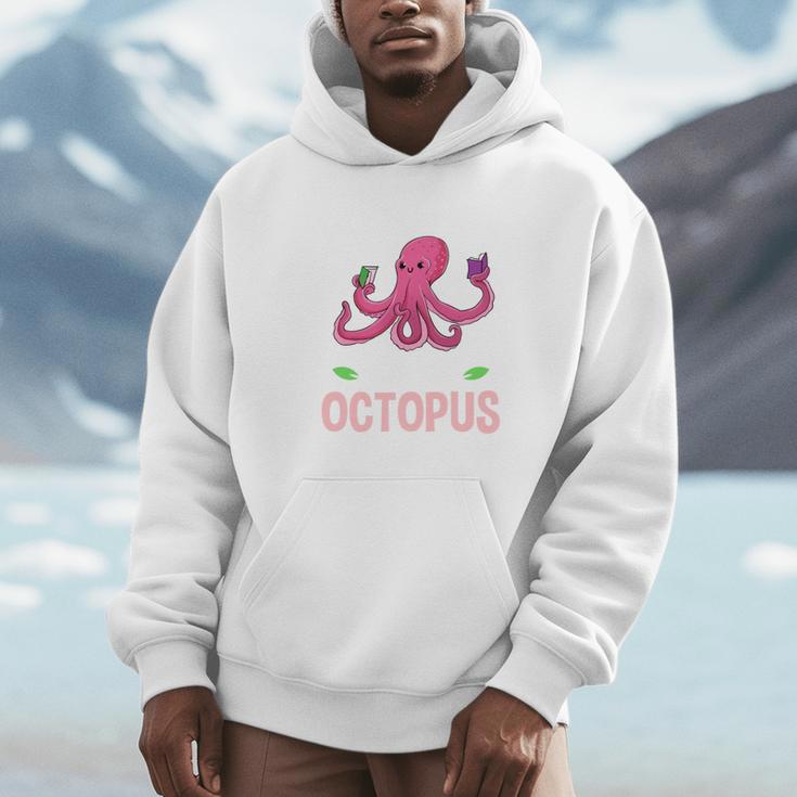 Life Is Better With An Octopus And Reading Books Men Hoodie Life Is Better With An Octopus And Reading Books Men Hoodie