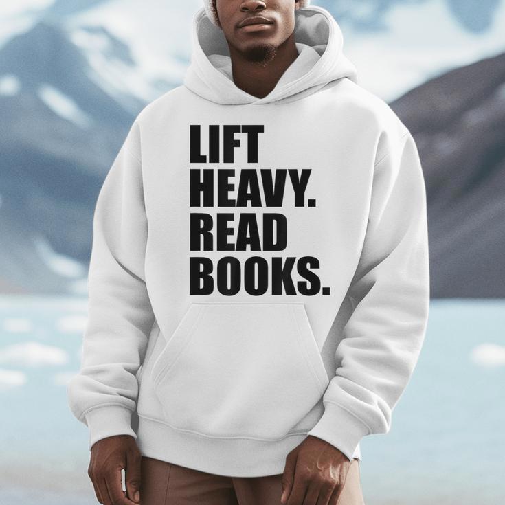 Lift Heavy Read Books Gym Apparel Weightlifters And Readers Men Hoodie
