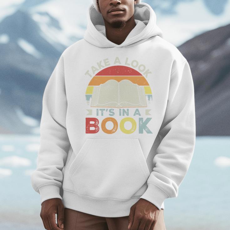 Take A Look It's In A Book Retro Reading Premium Tri-Blend Men Hoodie