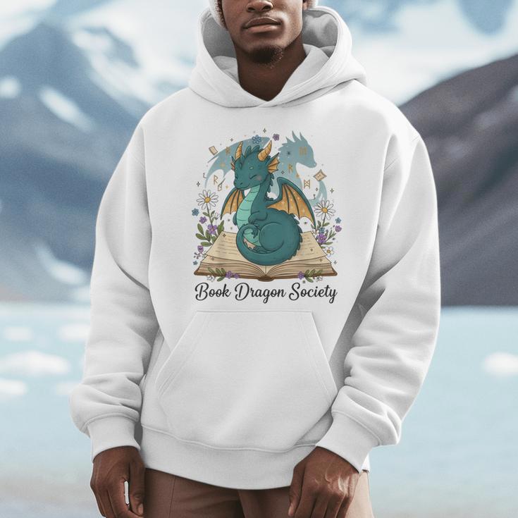 Magical Book Dragon Fantasy Reading Enthusiast Art Men Hoodie