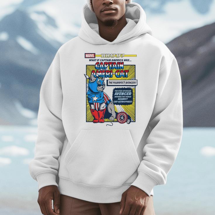 Marvel What If Captain Ameri-Cat Comic Book Cover Men Hoodie