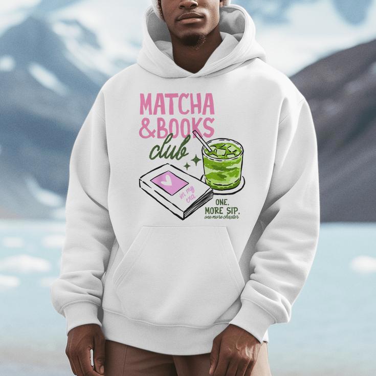 Matcha & Books Club Green Tea Latte Lovers Men Hoodie