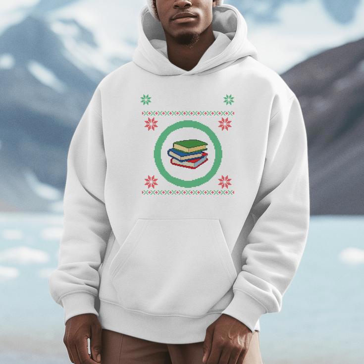 Merry Bookmas Christmas Jumper Avid Reader Ugly Sweater Book Men Hoodie