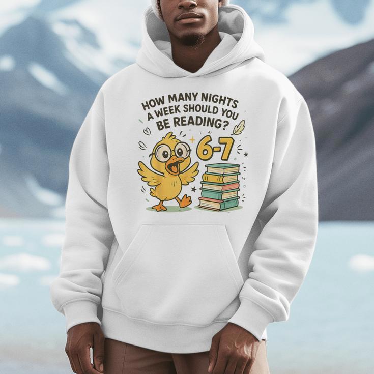 How Many Nights Reading Duck 67 Meme Book Lovers Men Hoodie How Many Nights Reading Duck 67 Meme Book Lovers Men Hoodie