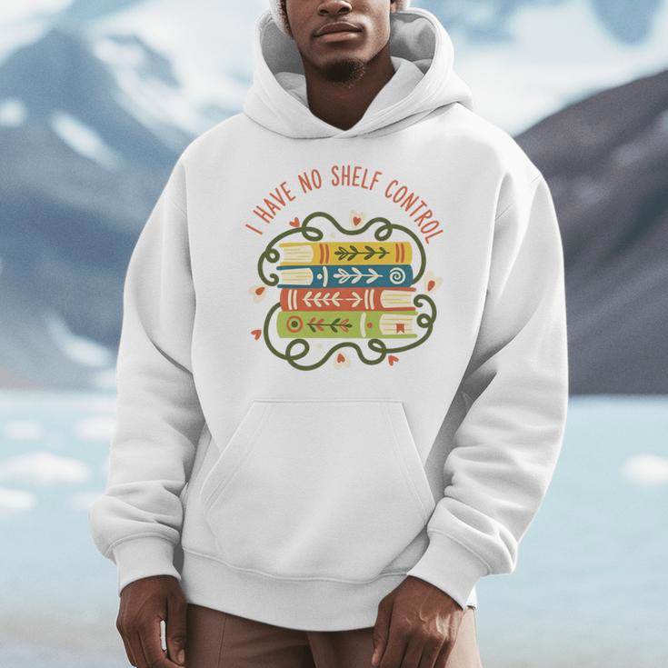 I Have No Shelf Control Books Cute Cozy Book Lover Reading Men Hoodie