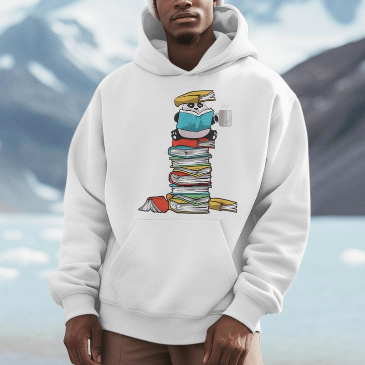 Panda Bear Loves Reading Illustration For A Book Nerd Men Hoodie Panda Bear Loves Reading Illustration For A Book Nerd Men Hoodie