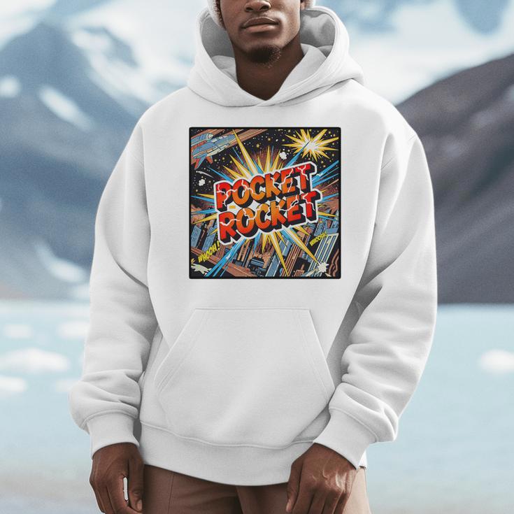 Pocket Rocket Comic Book Style Premium Tri-Blend Men Hoodie