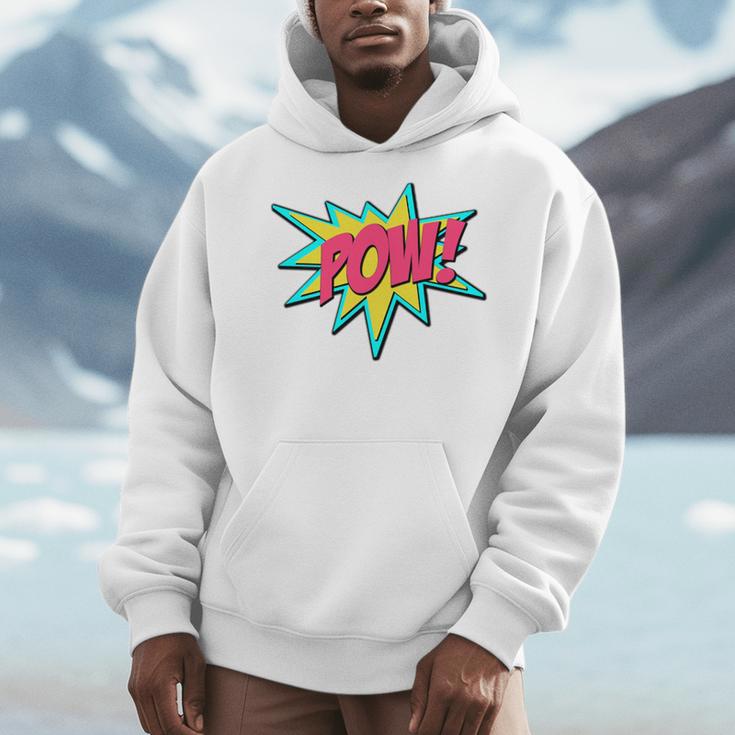 Pow Retro Comic Book Art Superhero Bubble Premium Men Hoodie