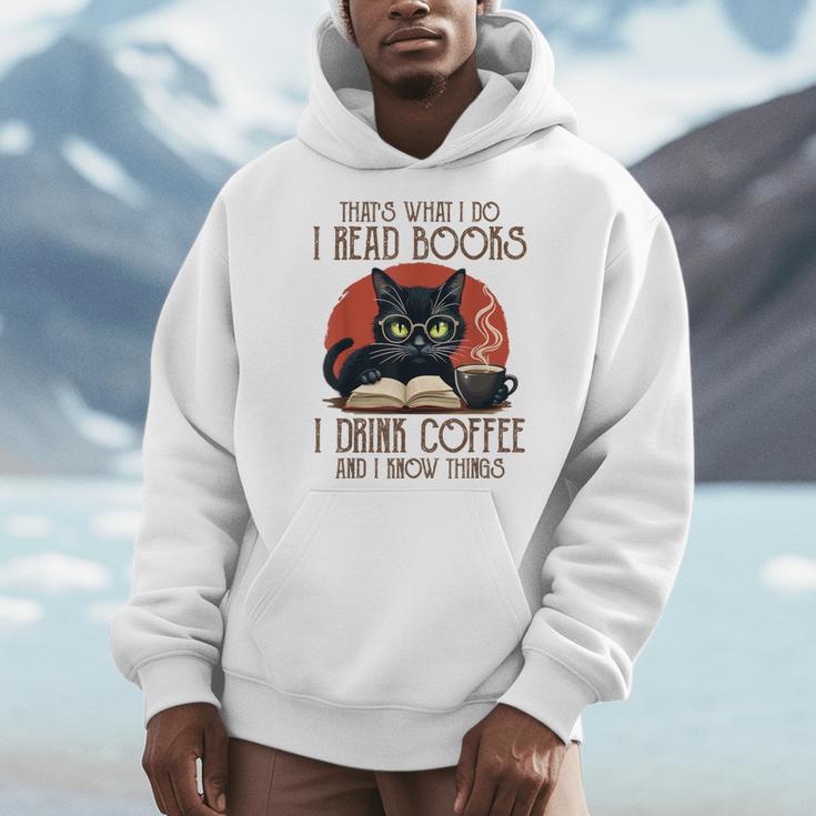i Read Books And i Know Things Cat Reading Coffee Men Hoodie i Read Books And i Know Things Cat Reading Coffee Men Hoodie