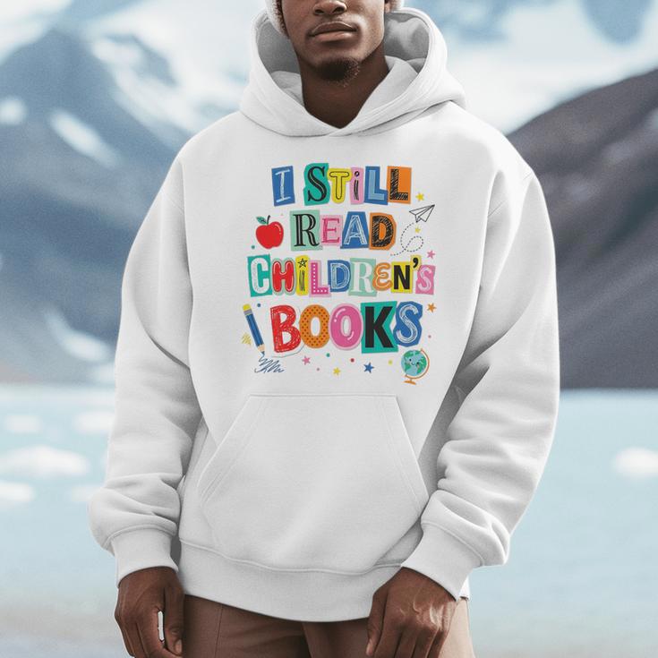 I Still Read Children's Books Librarian Teacher Life Premium Tri-Blend Men Hoodie