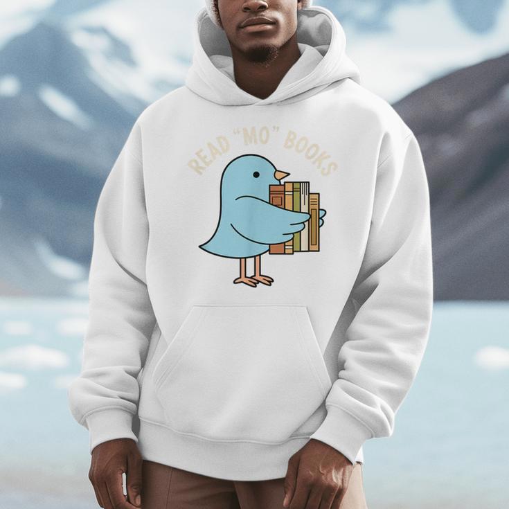 Read Mo Books Cute Bird Reading Kids Book Lover Men Hoodie