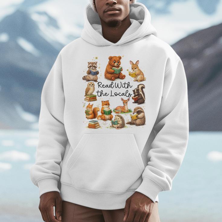 Reading Book Lover Bookish Camping Read With The Locals Men Hoodie