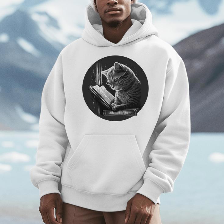 Reading Cat Book Lover Cat Lover Bookworm Cat Owner Men Hoodie Reading Cat Book Lover Cat Lover Bookworm Cat Owner Men Hoodie