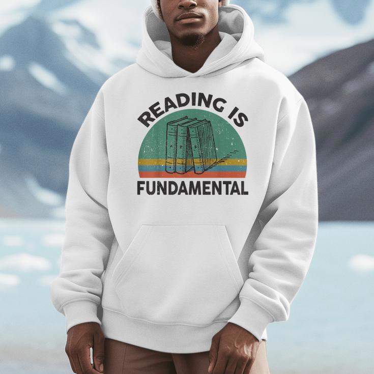 Reading Is Fundamental For Teacher Nerdy Book Lover Men Hoodie Reading Is Fundamental For Teacher Nerdy Book Lover Men Hoodie