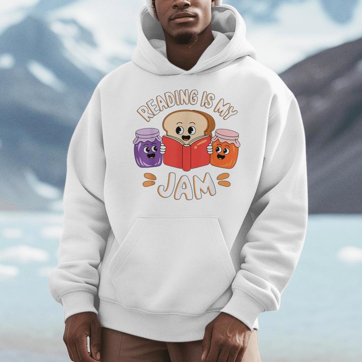 Reading Is My Jam Bookworm Book Librarian Men Hoodie
