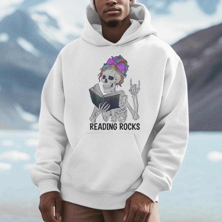 Reading Rocks Literacy Coach Library Books Squad Men Hoodie