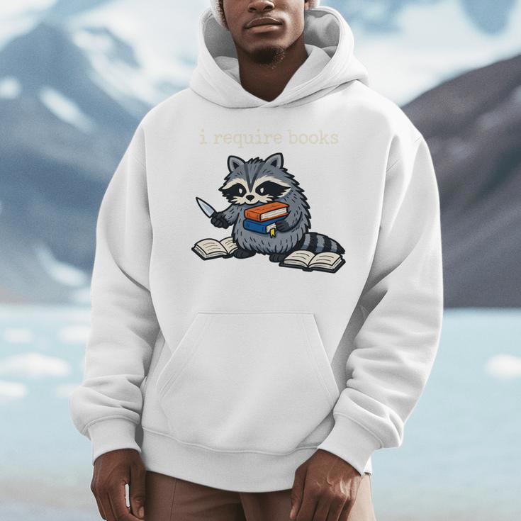 I Require Books Raccoon Men Hoodie