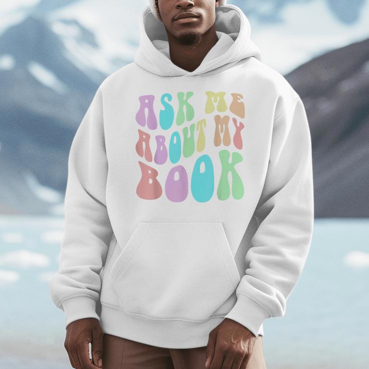 Retro ASK ME About MY BOOK Published Author Event Vibes Men Hoodie