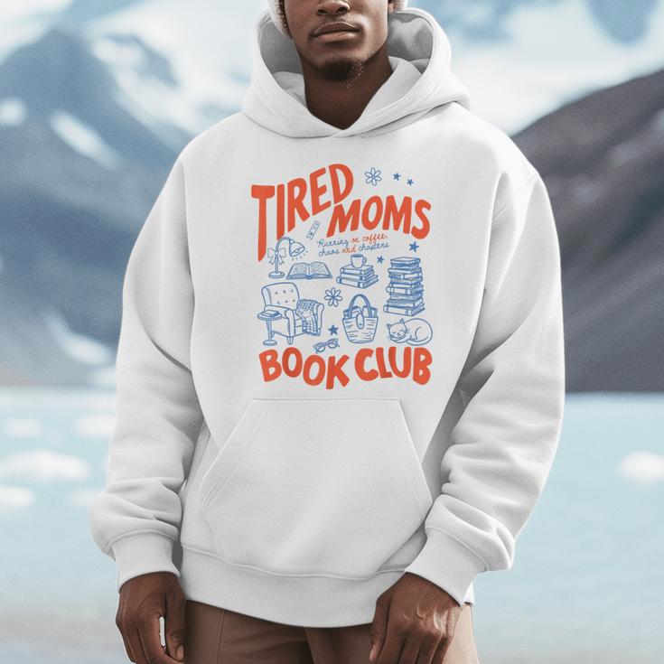 Retro Tired Moms Book Club Women Bookish Men Hoodie Retro Tired Moms Book Club Women Bookish Men Hoodie