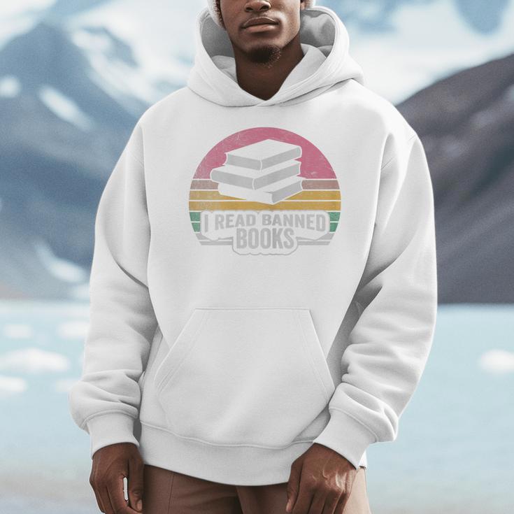 Retro Vintage Banned Books Shirt I Read Banned Books Men Hoodie