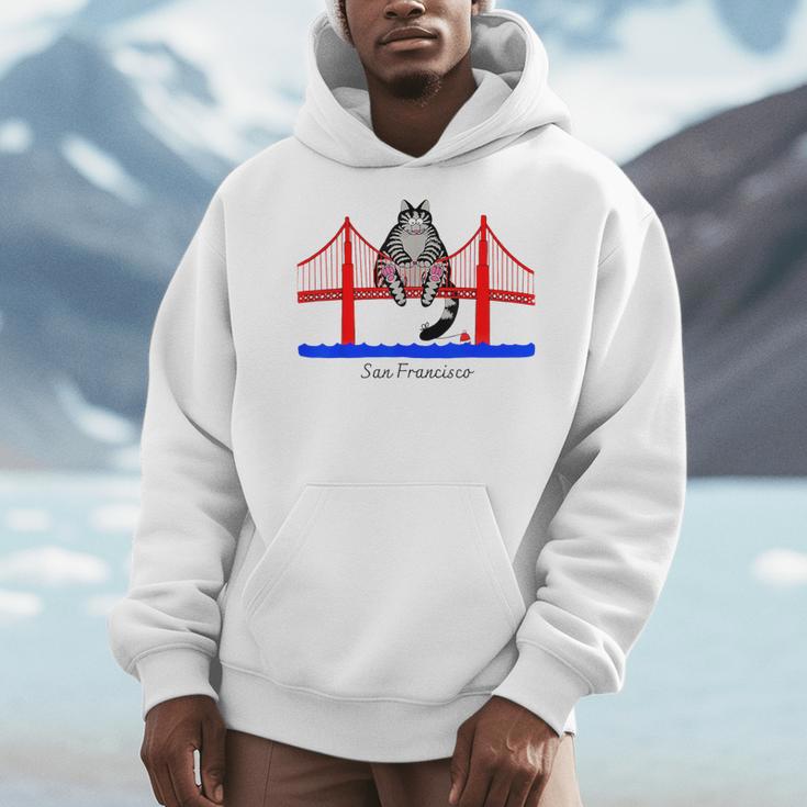 San Francisco Cat Golden Gate Bridge Book Lover Vintage Men Hoodie San Francisco Cat Golden Gate Bridge Book Lover Vintage Men Hoodie