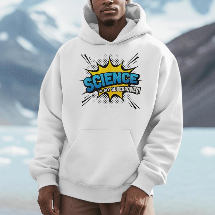 Science Is My Superpower Comic Book Style Men Hoodie Science Is My Superpower Comic Book Style Men Hoodie