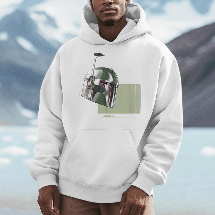 Star Wars The Book Of Boba Fett Minimalist Helmet Men Hoodie
