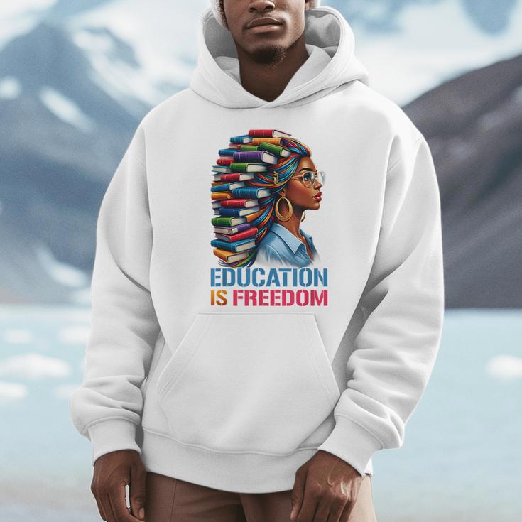 History Education Is Freedom Books Black History Men Hoodie