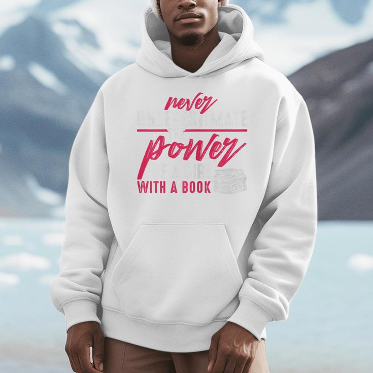 Never Underestimate The Power Of A Girl With A Book Read Men Hoodie
