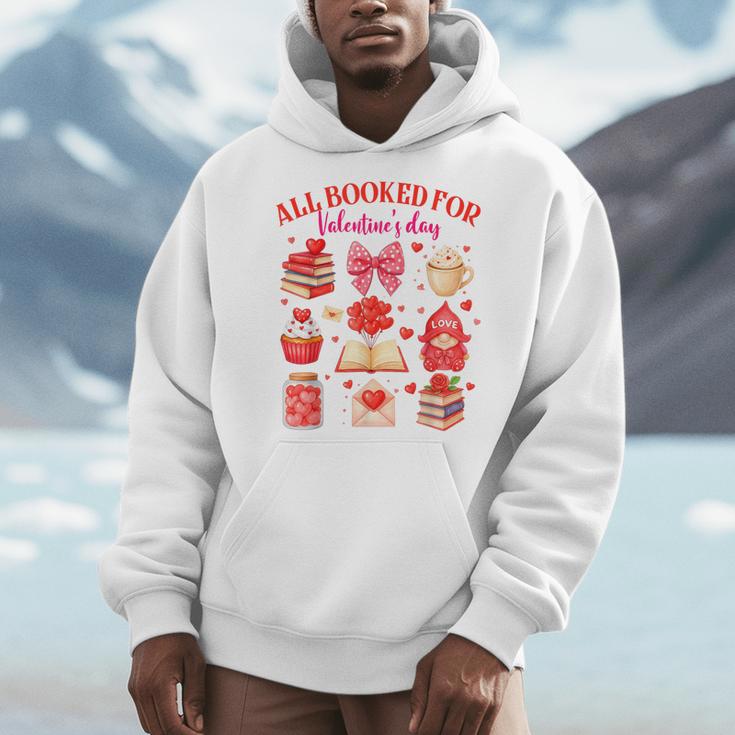 Valentines Reading Book Lover All Booked For Valentine's Day Men Hoodie