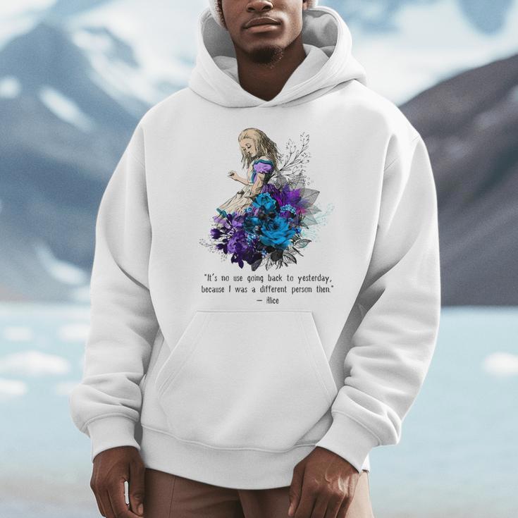 Vintage Book Quote It’s No Use Going Back To Yesterday Men Hoodie