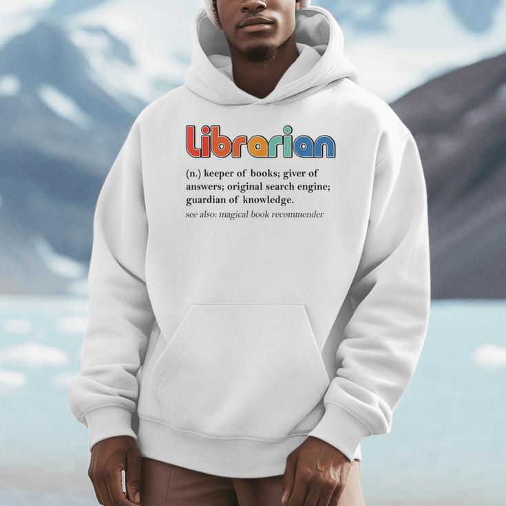Vintage Librarian Definition Keeper Of Books Back To School Men Hoodie Vintage Librarian Definition Keeper Of Books Back To School Men Hoodie