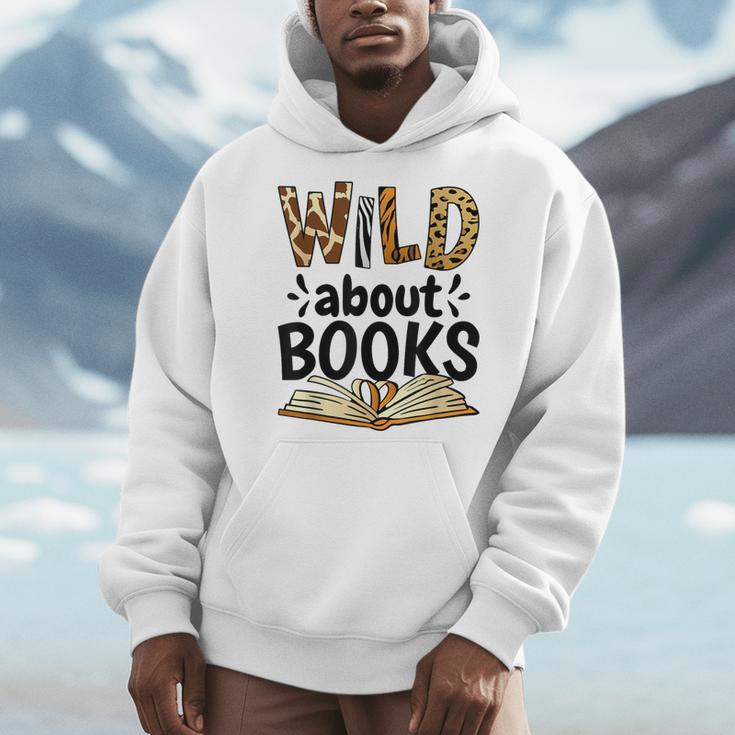 Wild About Books Booklover & Bibliophile Men Hoodie