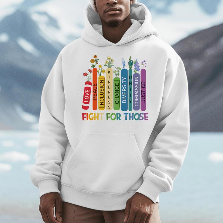 Women Book Flower Fight For Those Without Your Privilege Men Hoodie