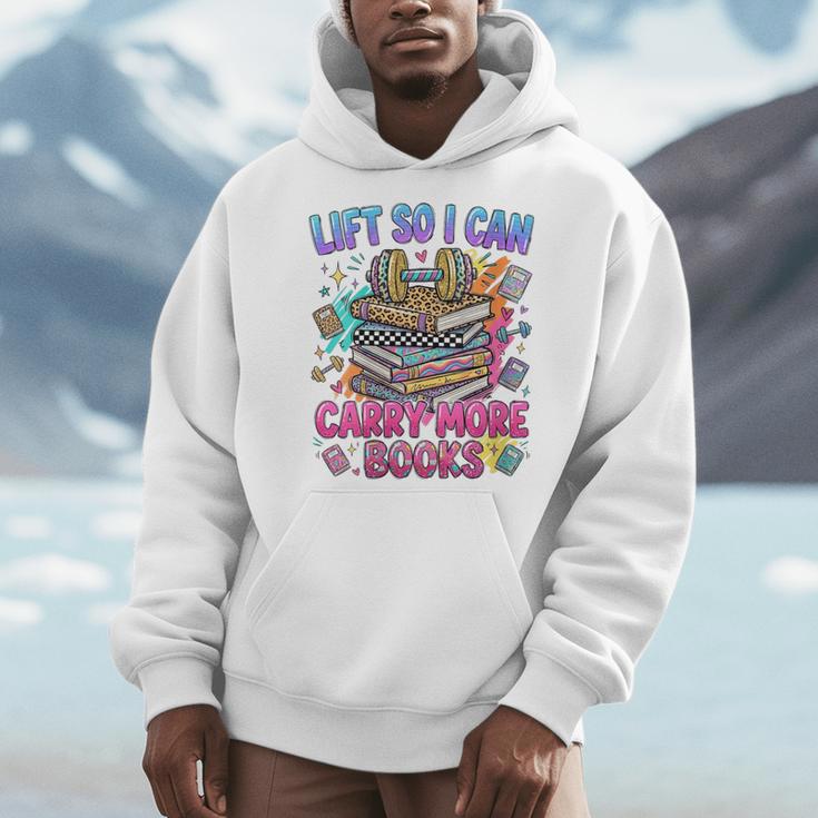 Women's Book Lover Fitness Mom Lifting Reading Humor Graphic Men Hoodie
