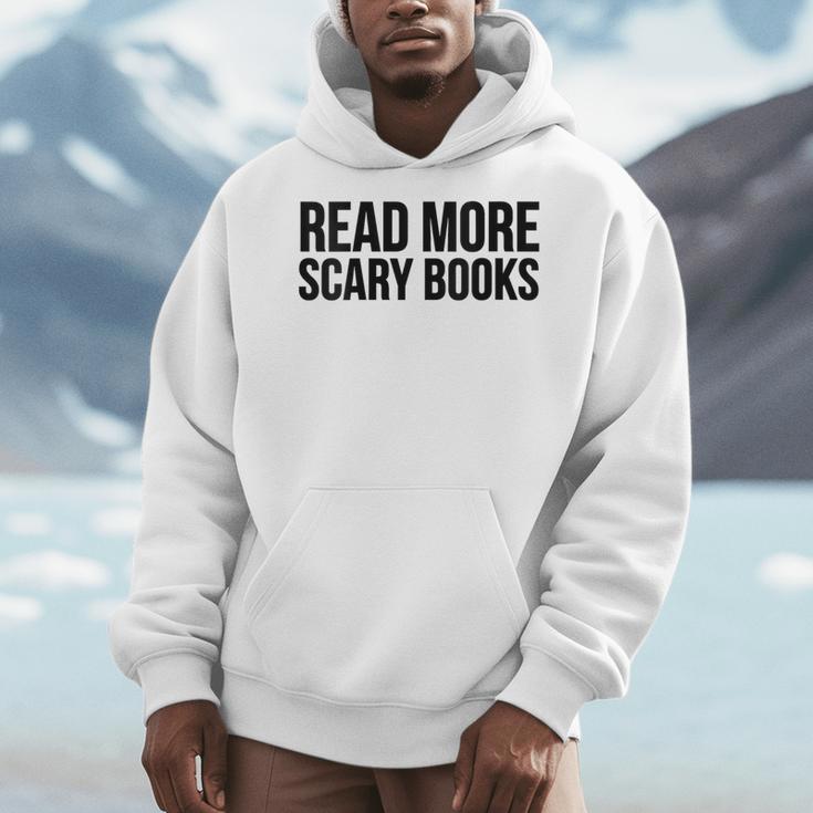 Women's Read More Scary Books Reading Lover Men Hoodie