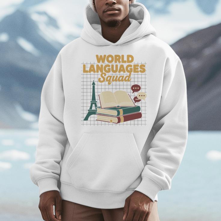 World Languages Squad Books Tower Performance Men Hoodie