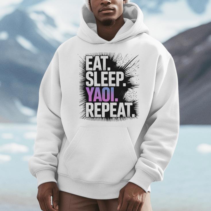 Yaoi Eat Sleep Repeat Manga Anime Book Premium Tri-Blend Men Hoodie