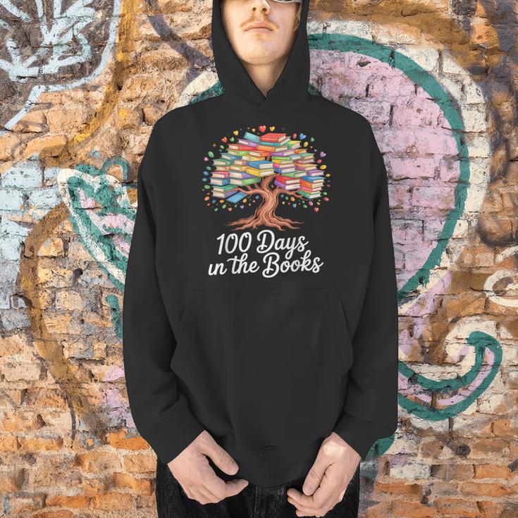 100th Day Of School Books Tree Reading Men Hoodie 100th Day Of School Books Tree Reading Men Hoodie