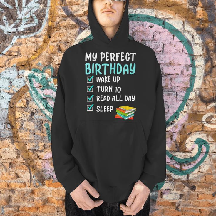 10th Perfect Birthday Reading 10 Years Old Book Lover Men Hoodie 10th Perfect Birthday Reading 10 Years Old Book Lover Men Hoodie