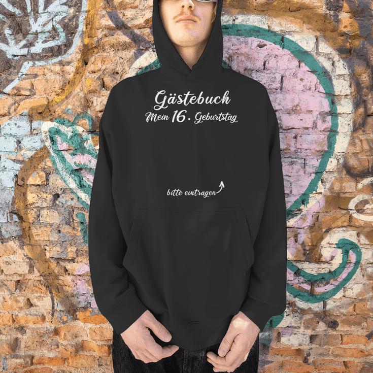 16th Birthday Guest Book Party Men Men Hoodie