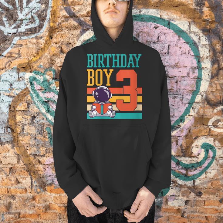 3 Year Old Birthday Boy Book Worm Reading Birthday Party Men Hoodie