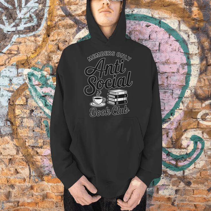 Anti-Social Books Club Members Reading Coffee Lover Men Hoodie