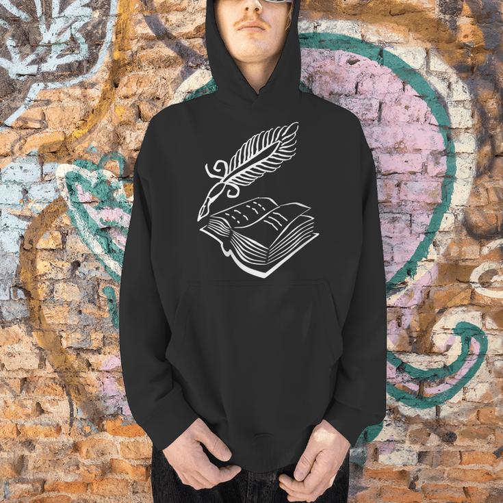 Antique Book With Feather Pen Men Hoodie