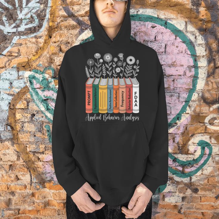 Applied Behavior Analysis ABA Therapist Floral Books Men Hoodie Applied Behavior Analysis ABA Therapist Floral Books Men Hoodie