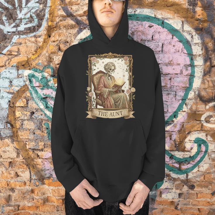 The Aunt Tarot Card Women Skeleton Aunty Book Lover Men Hoodie