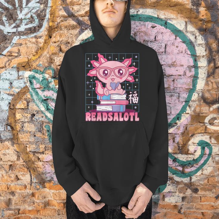 Axolotl Books Readsalotl Reading Bookworm Boys Girls Kids Men Hoodie